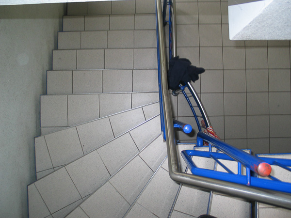 Escalier problématique - Vue de dessus