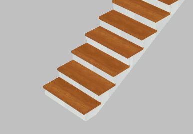 Escalier en béton avec marches en bois