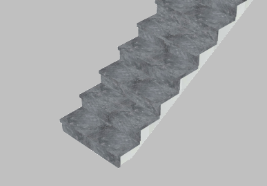 Escalier en béton avec marches en pierre