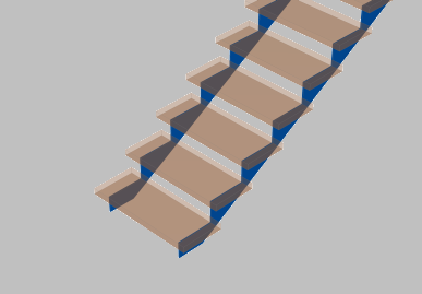Escalier à côtés surmonté