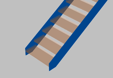 Escalier à côtés intercalé